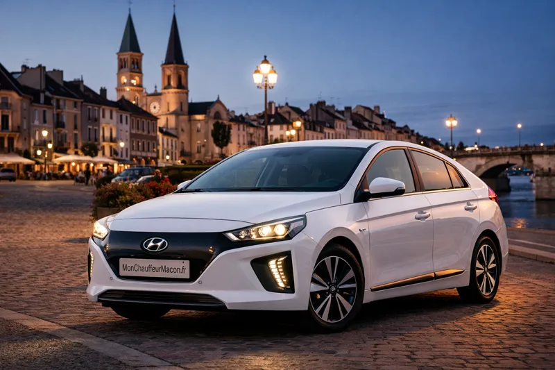 Véhicule VTC électrique premium Mâcon — partenariat hôtels et restaurants